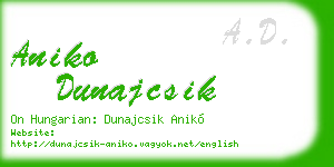 aniko dunajcsik business card